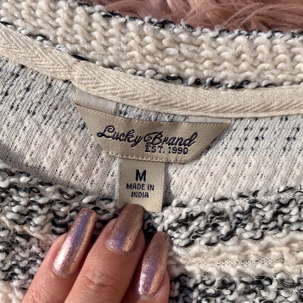 Lucky Brand • 3/4 sleeve cotton sweater. Size M - Picture 3 of 7